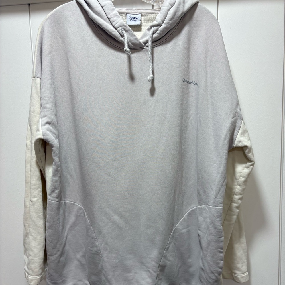 Outdoor Voices Oversized Colorblock Soft  Hoodie Sweatshirt Medium